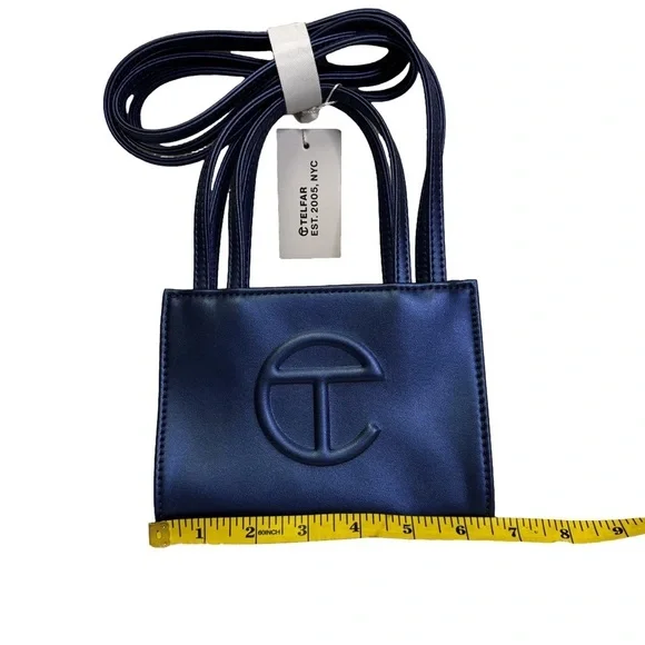 Telfar Cobalt Blue Small Shopping Bag NWT Double Straps Handles and Crossbody - Picture 11 of 11